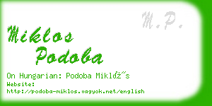 miklos podoba business card